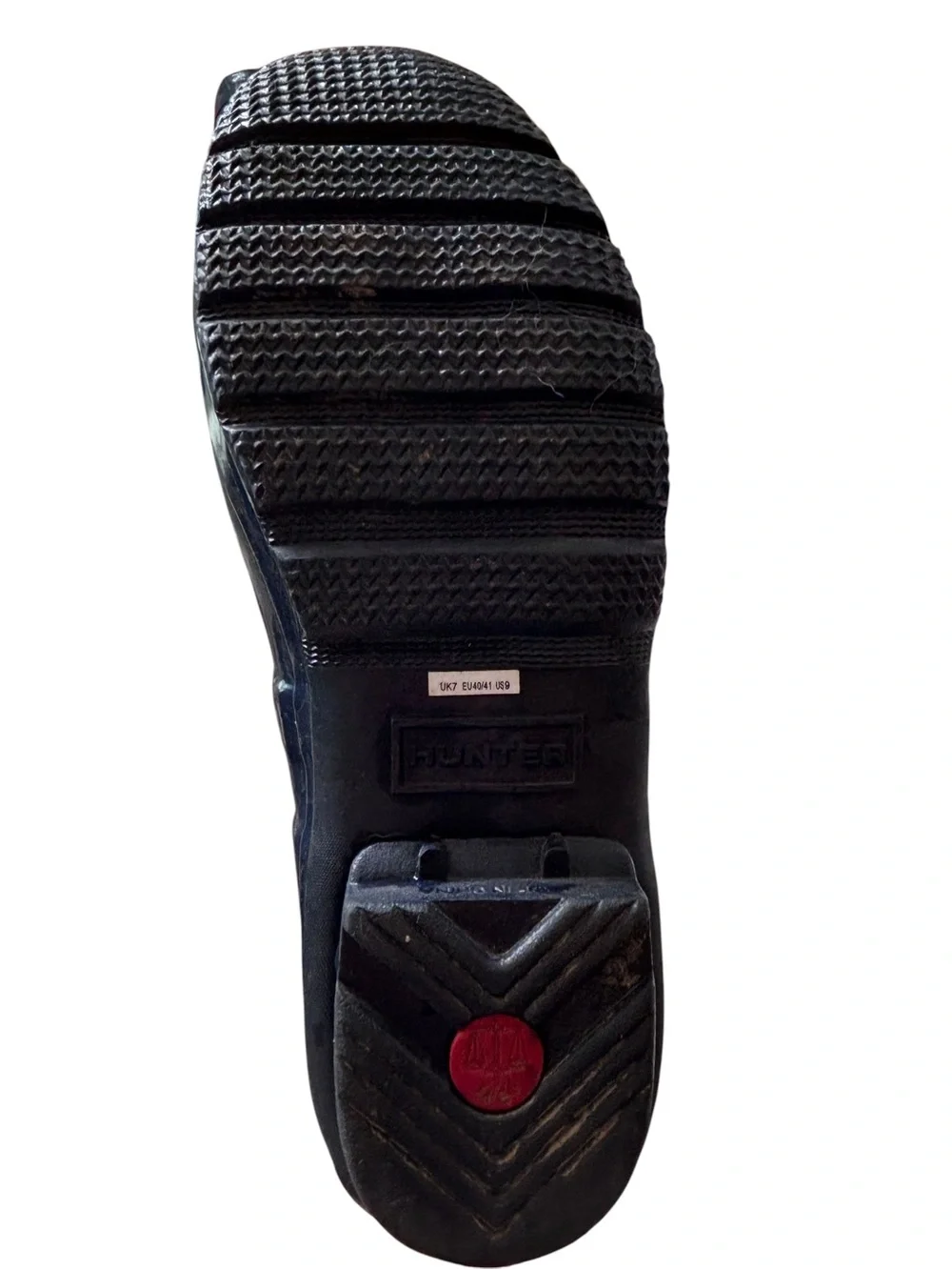Hunter Original Tall Gloss Navy Wide Calf Rain Boots Women’s Size 9